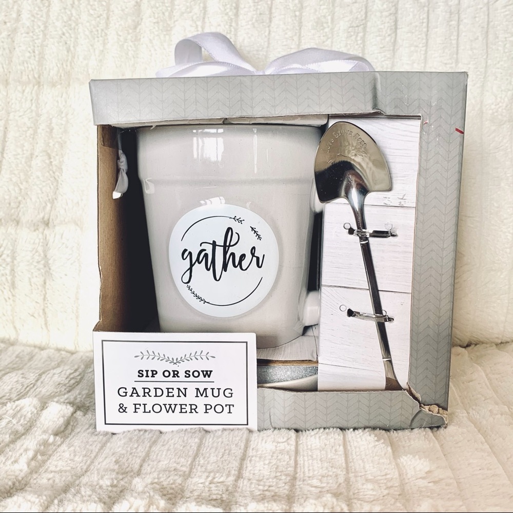 New Sip or Sow Garden Mug & Flower Pot